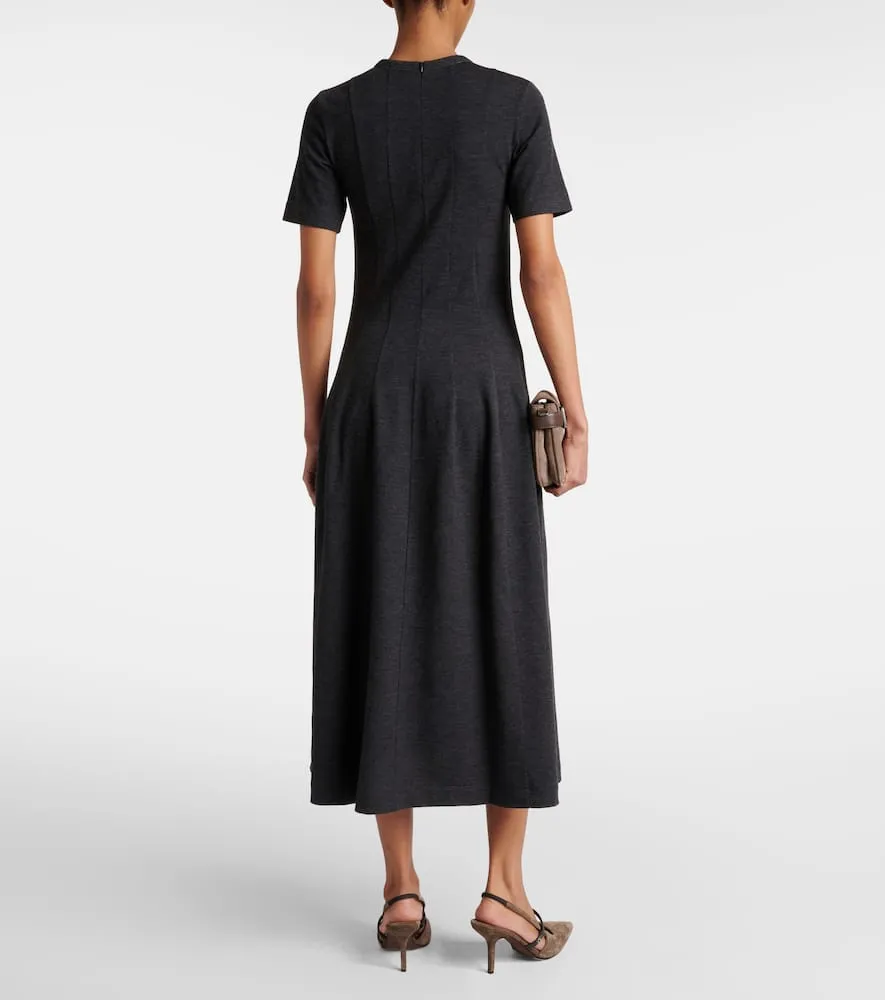 Brunello Cucinelli Wool and cashmere midi dress