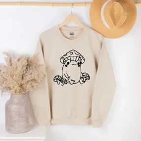 Frog Sweatshirt, Frog And Mushroom Sweatshirt