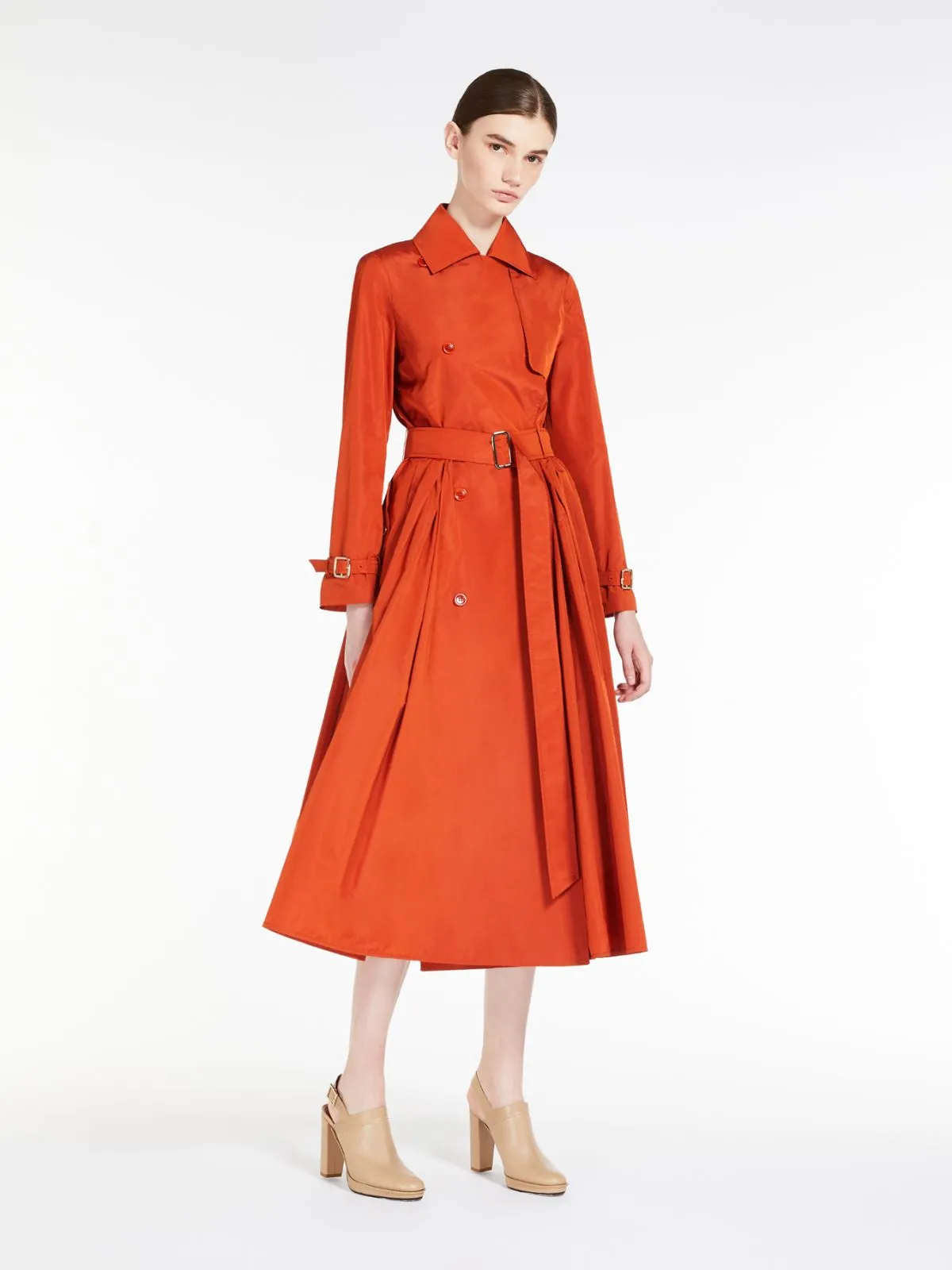 MAX MARA Silk taffeta duster coat
